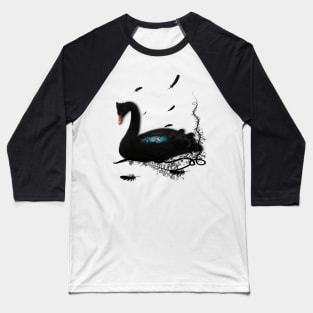 Wonderful black swan with dark mermaid Baseball T-Shirt